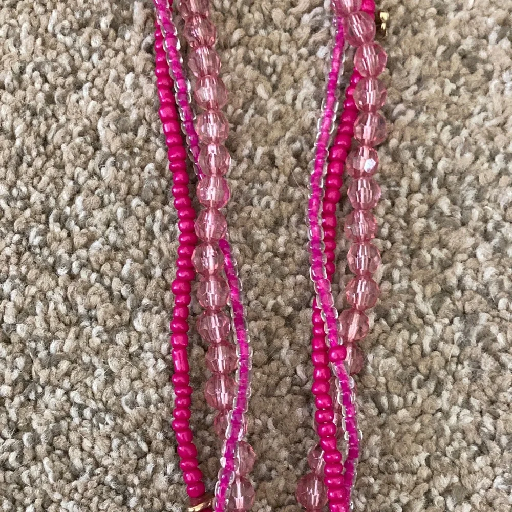 Mixit Fuchsia and Gold Filigree Necklace - Picture 3 of 4